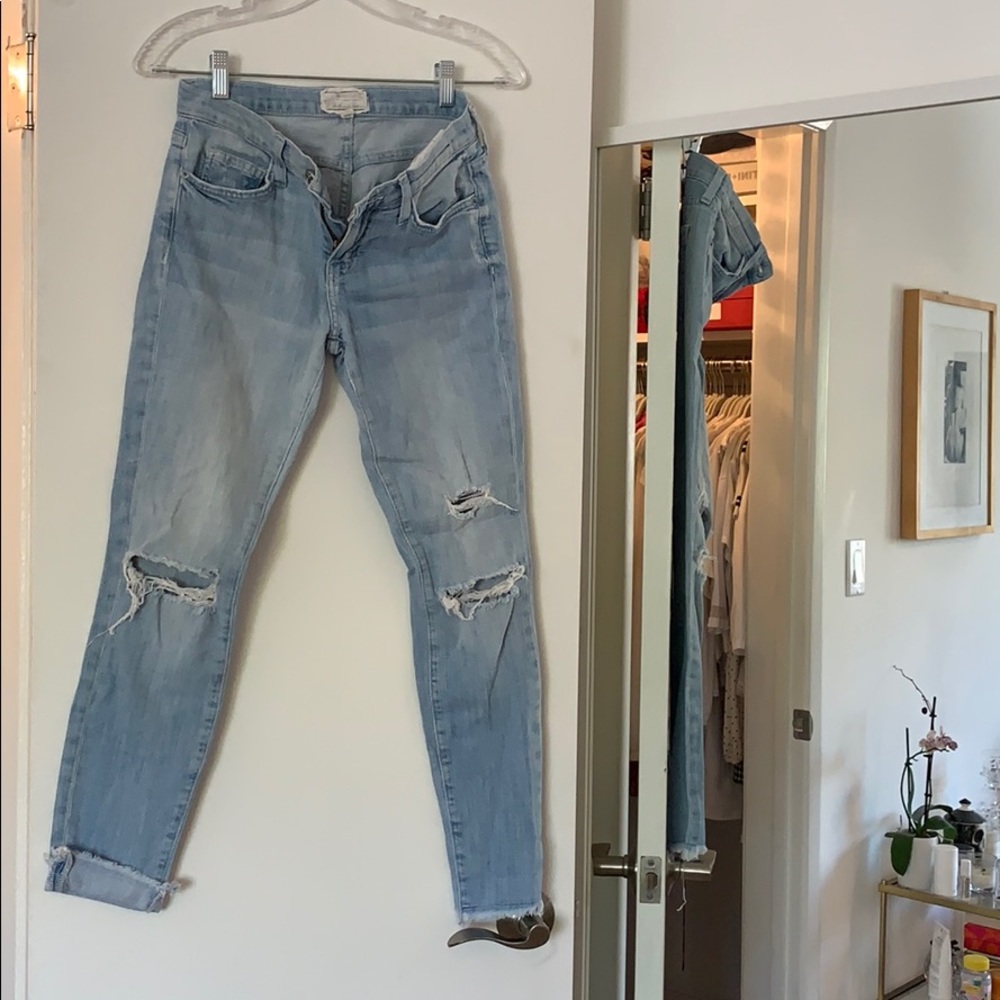Current Elliot ripped faded washed jeans